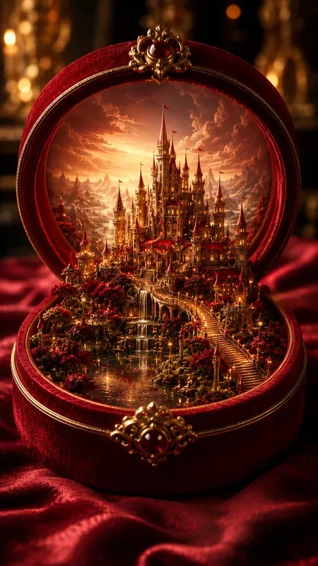 Fantasy Worlds Inside Open Boxes