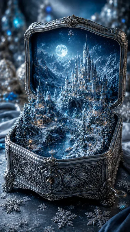 Fantasy Worlds Inside Open Boxes