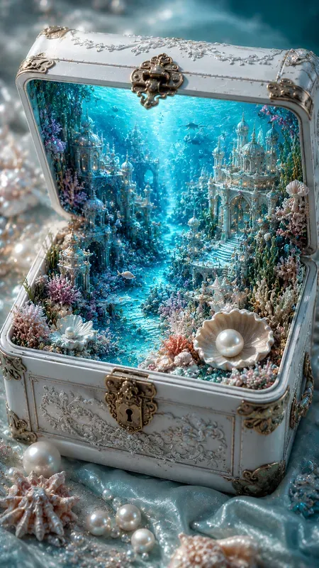 Fantasy Worlds Inside Open Boxes