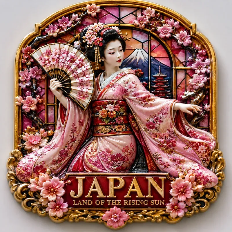 Vintage Cultural Character Magnets Sets