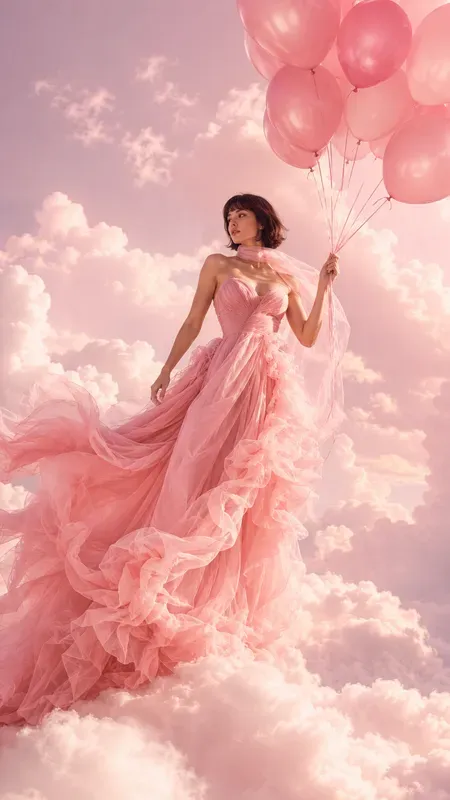 Surreal Cloud Fashion Photography