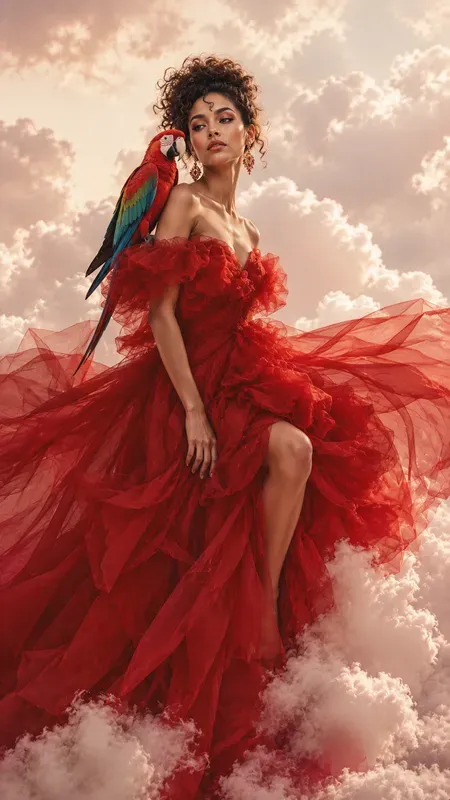 Surreal Cloud Fashion Photography