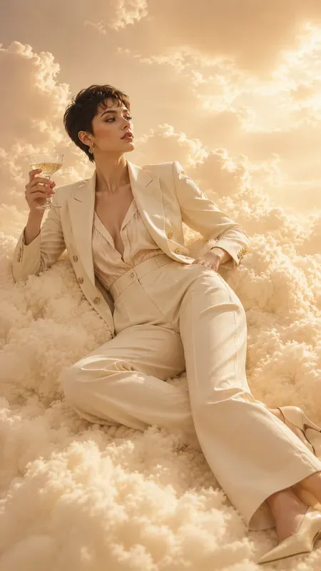 Surreal Cloud Fashion Photography