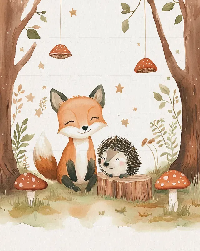 Soft Gouache Nursery Storybook Scenes