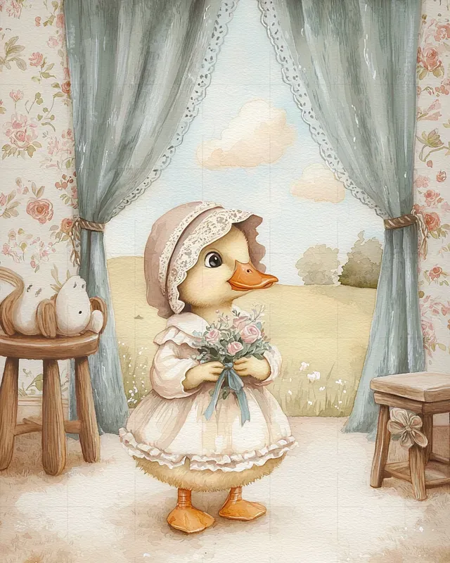 Soft Gouache Nursery Storybook Scenes