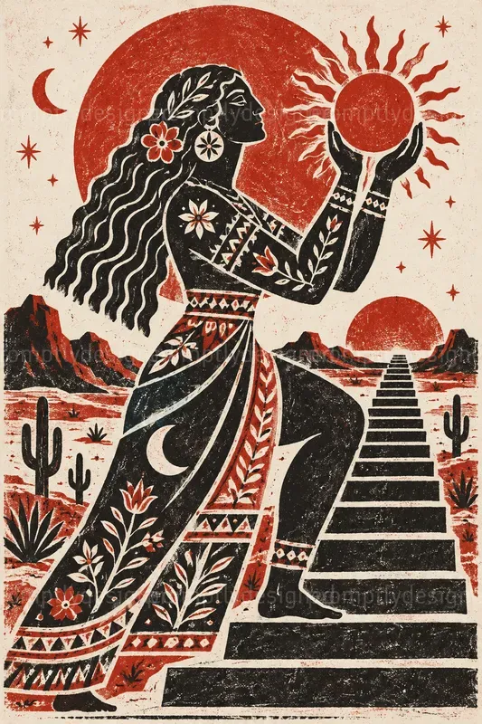 Linocut Wall Art Etsy