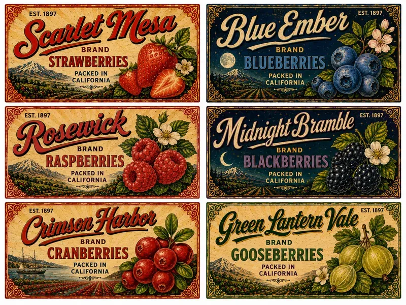 Vintage Fruit Crate Label Ephemera
