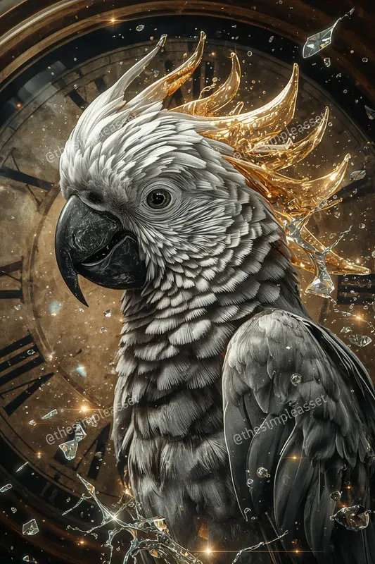Ethereal Glowing Exotic Bird Art