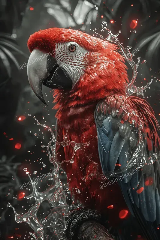 Ethereal Glowing Exotic Bird Art