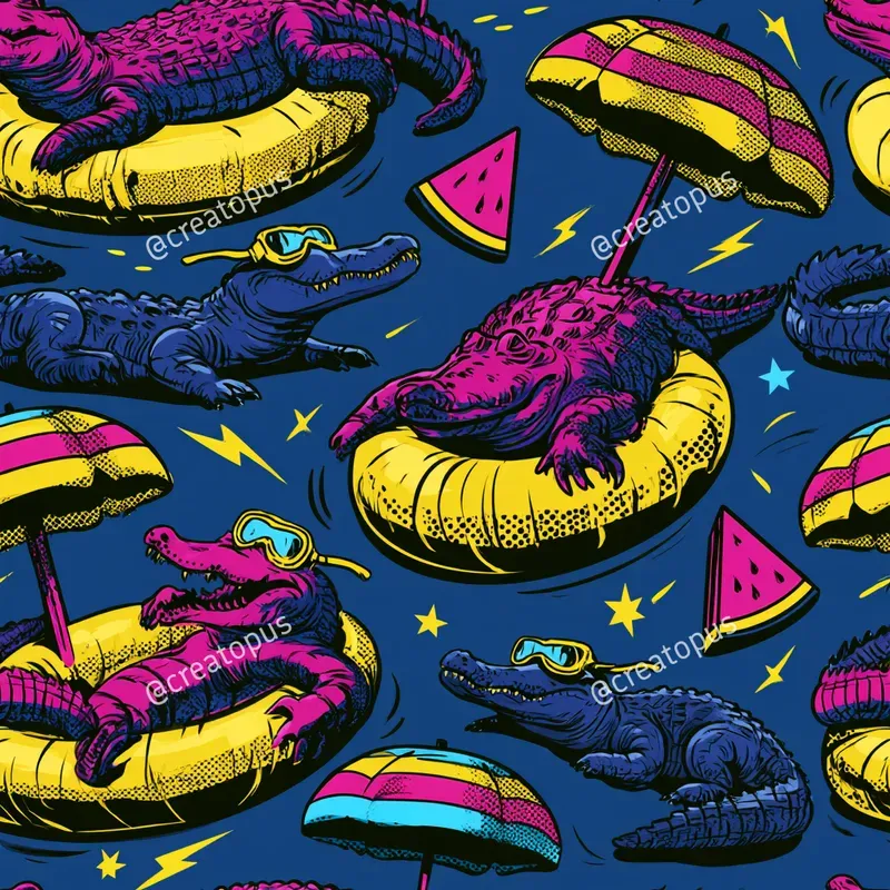 Neon Comic Pop Art Patterns