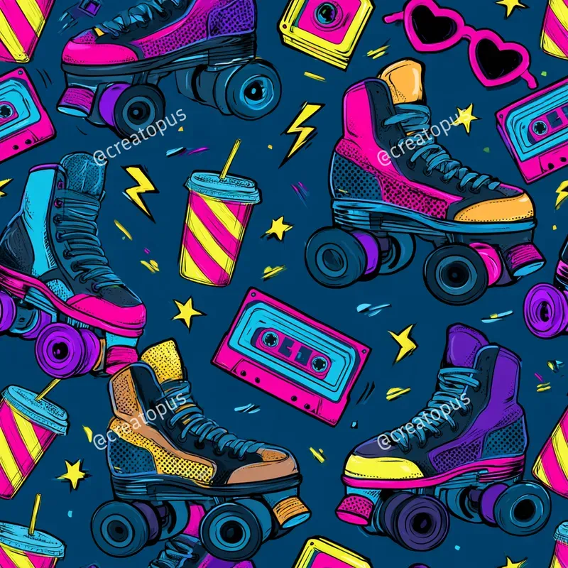 Neon Comic Pop Art Patterns