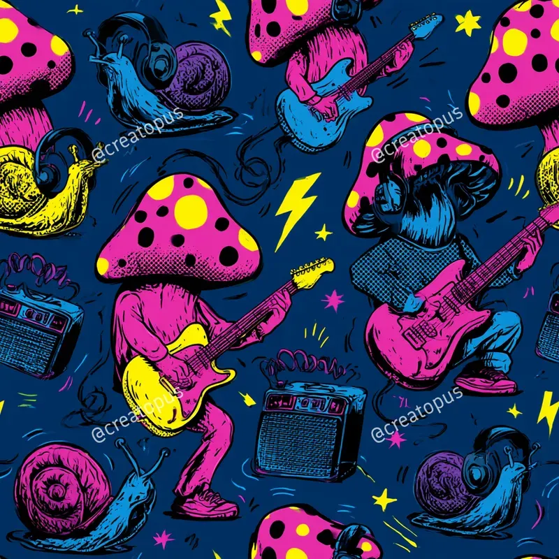 Neon Comic Pop Art Patterns