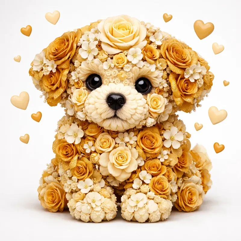 Floral Valentines Day Characters