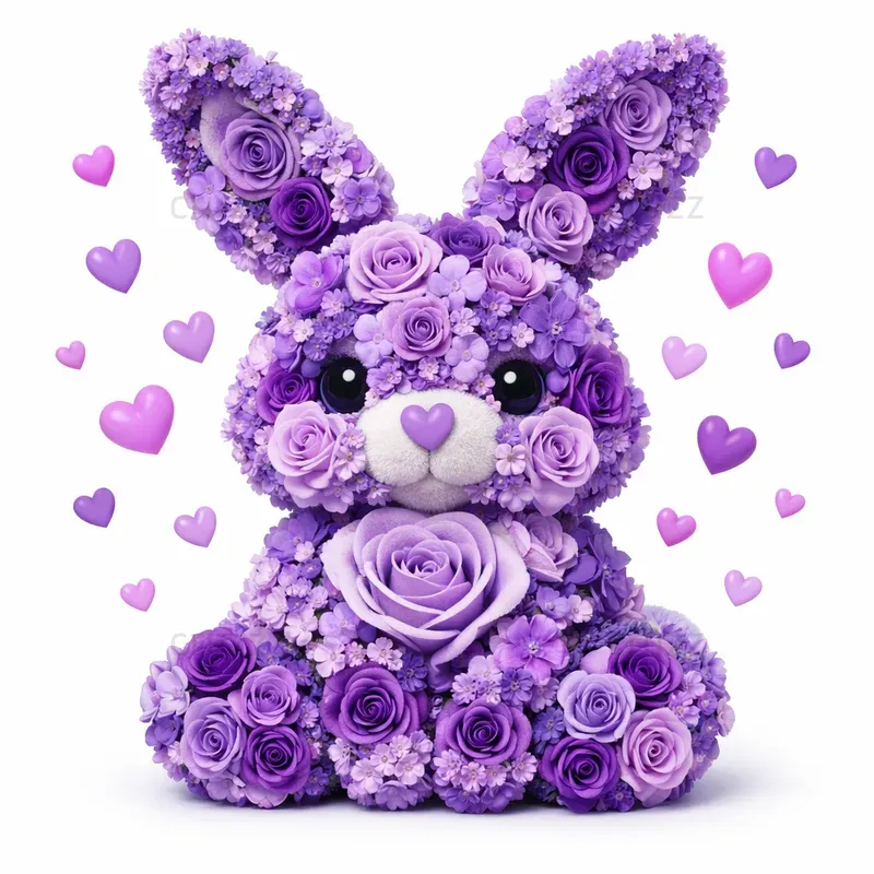 Floral Valentines Day Characters