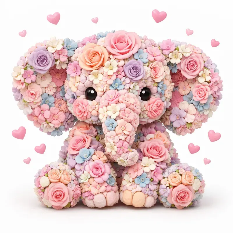 Floral Valentines Day Characters