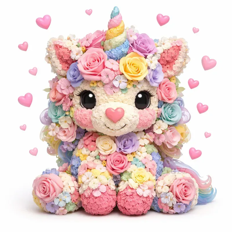 Floral Valentines Day Characters