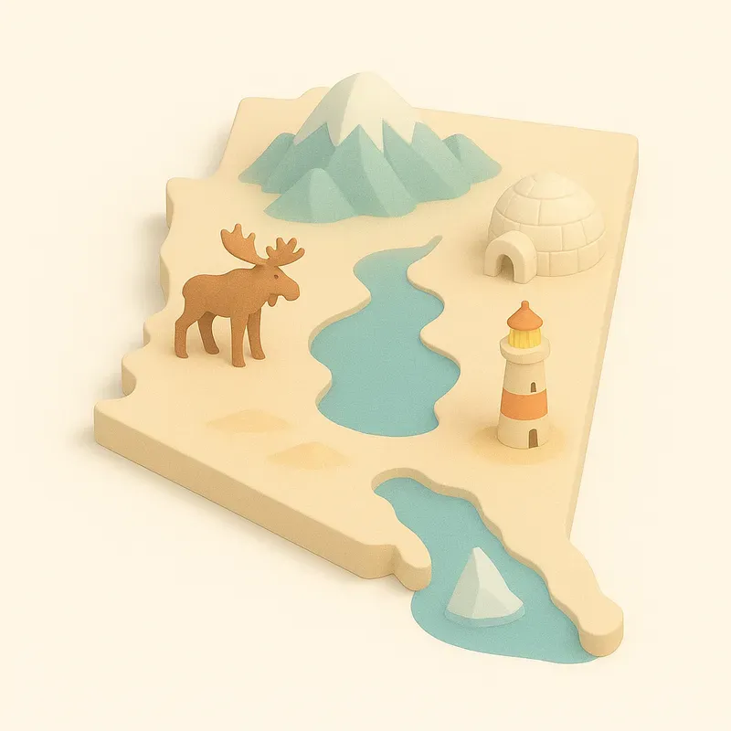 Pastel 3D Map Packs Iconic Us States