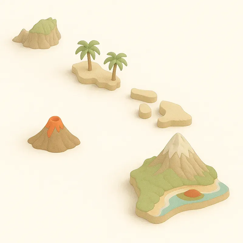 Pastel 3D Map Packs Iconic Us States