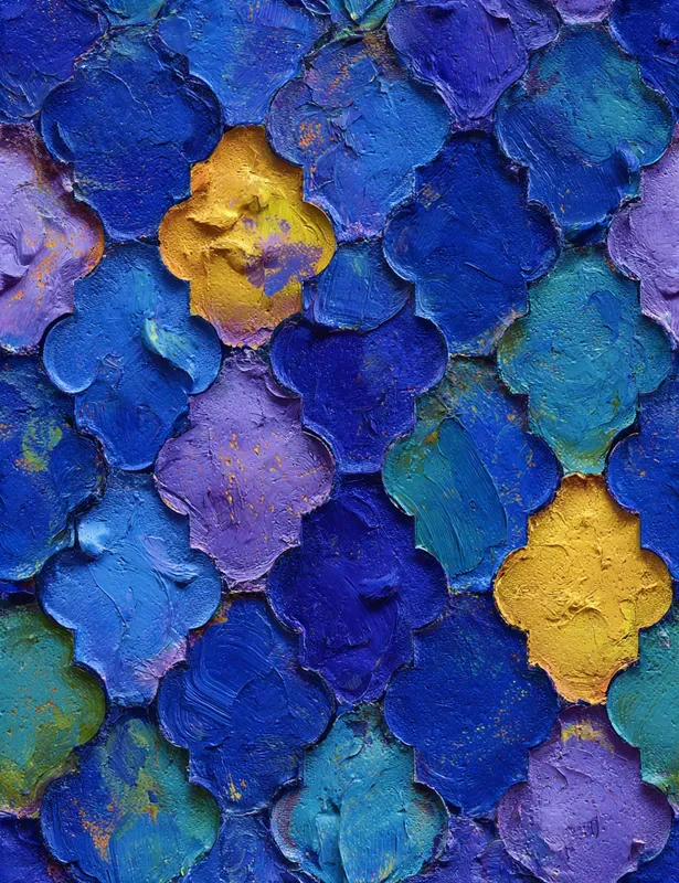 Impressionist Blue Sky Seamless Patterns