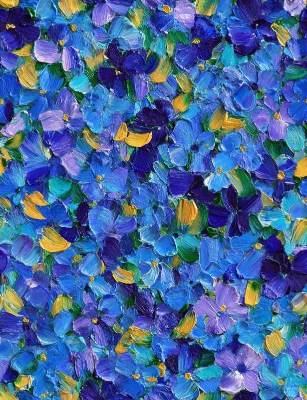 Impressionist Blue Sky Seamless Patterns