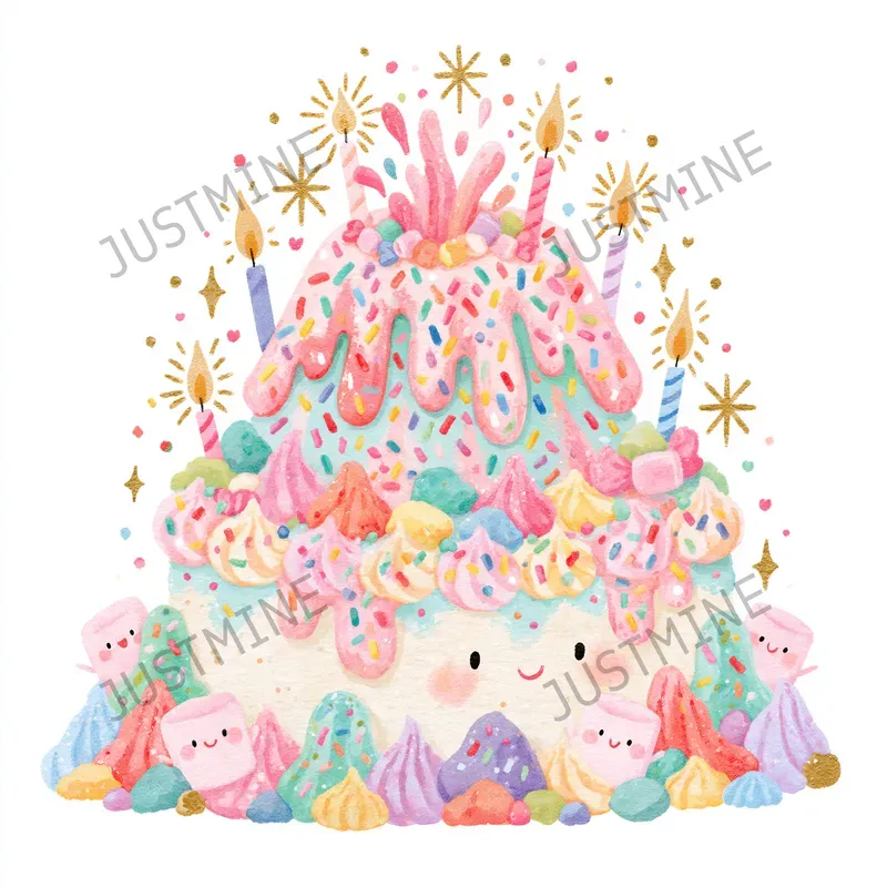 Sweet Birthday Party Cliparts