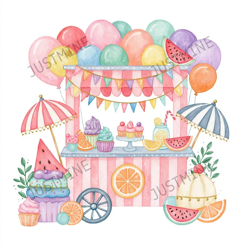 Sweet Birthday Party Cliparts