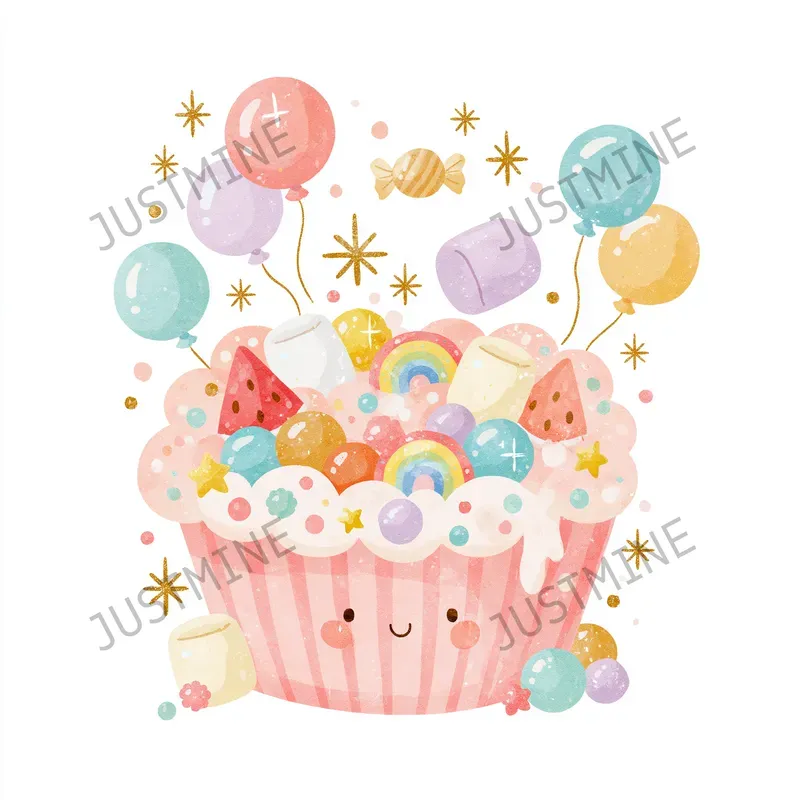 Sweet Birthday Party Cliparts
