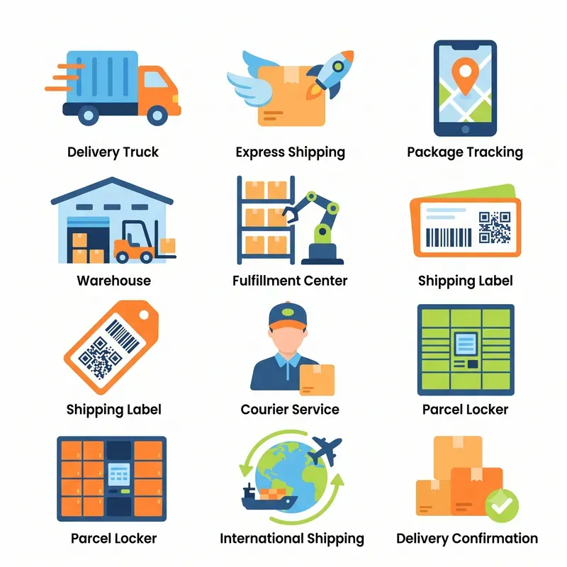 Modern Colorful Ecommerce Vector Icons