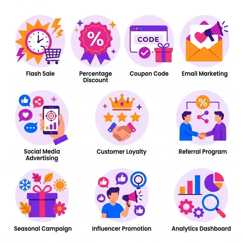 Modern Colorful Ecommerce Vector Icons