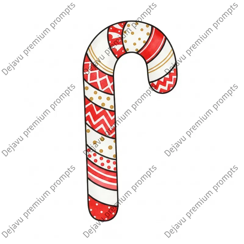 Christmas Patchwork Watercolor Art