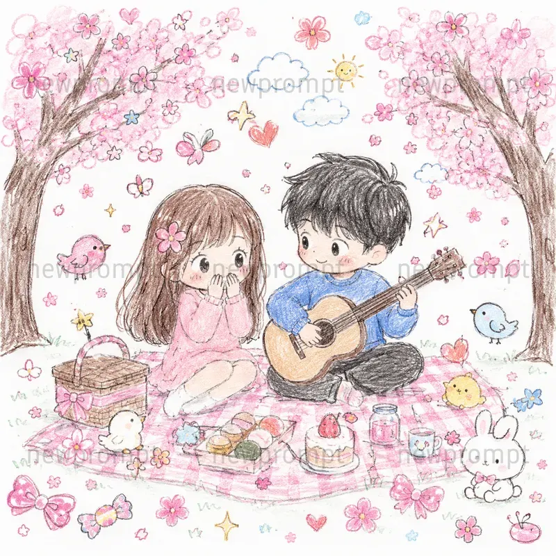 Cute Romantic Child Drawings