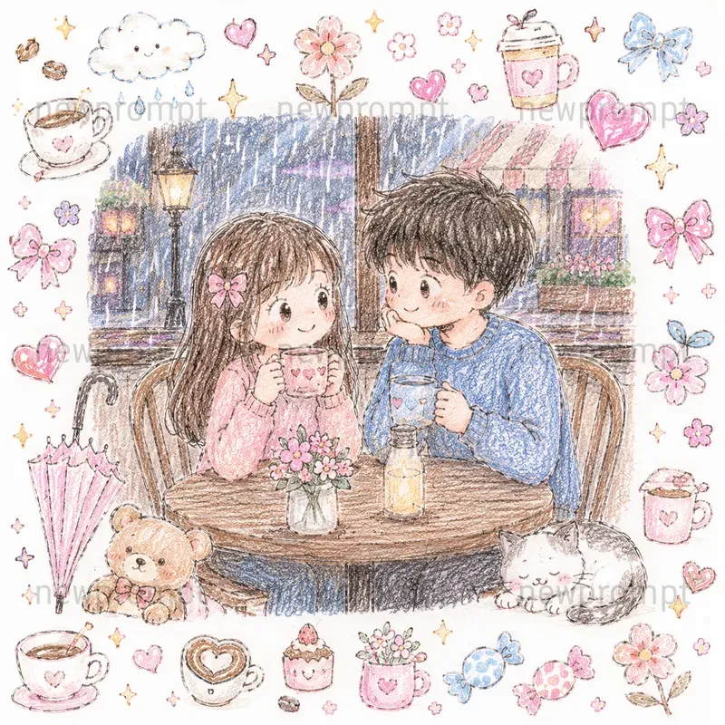 Cute Romantic Child Drawings