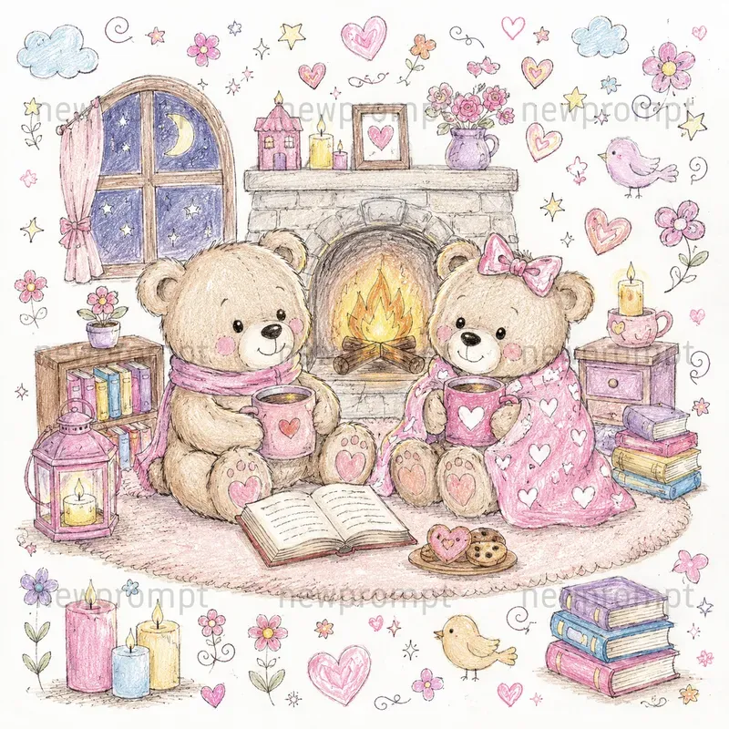 Cute Romantic Child Drawings