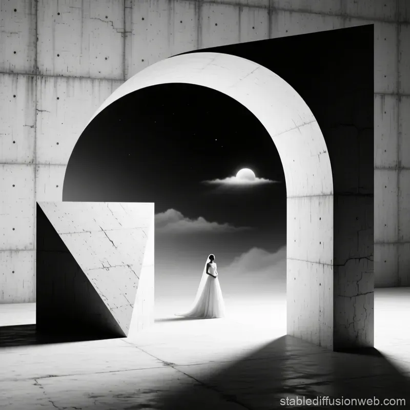 Monochromatic Geometric Surrealism
