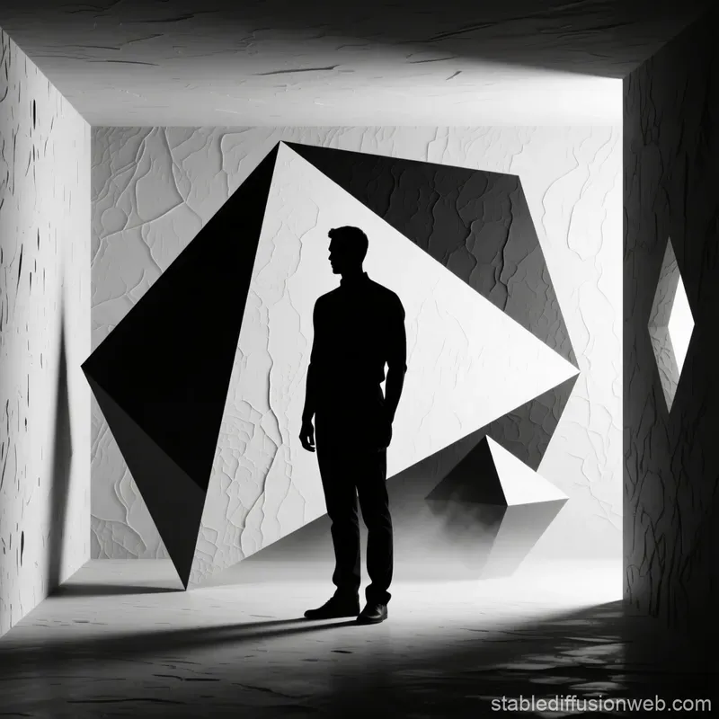 Monochromatic Geometric Surrealism