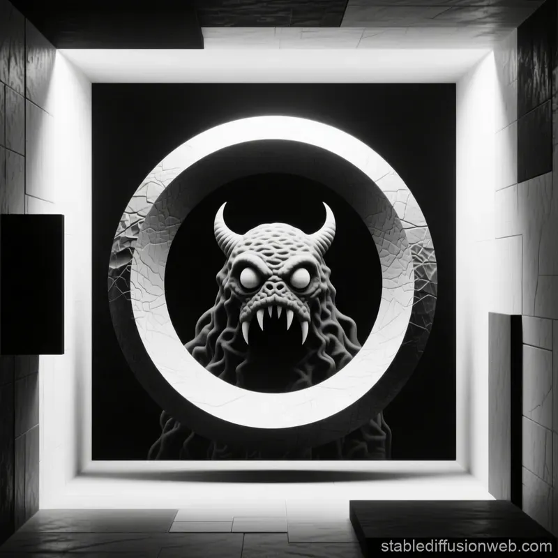 Monochromatic Geometric Surrealism