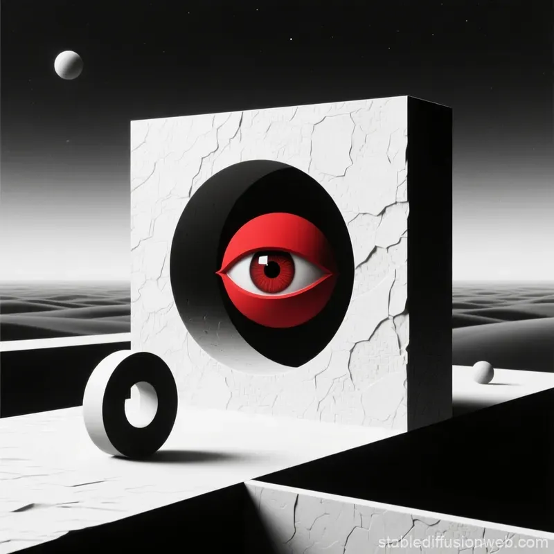 Monochromatic Geometric Surrealism