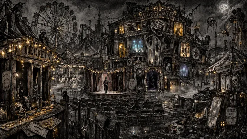 Abandoned Carnival Dark Surreal Art