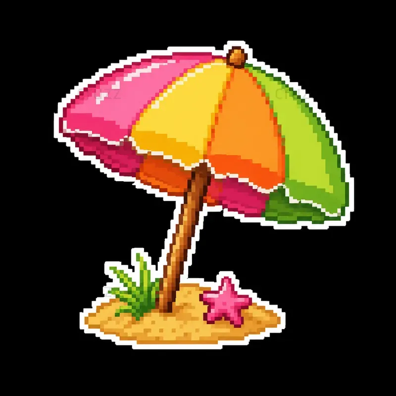 Plural: Pixel Art Sticker Design Summers