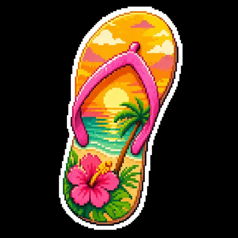 Plural: Pixel Art Sticker Design Summers
