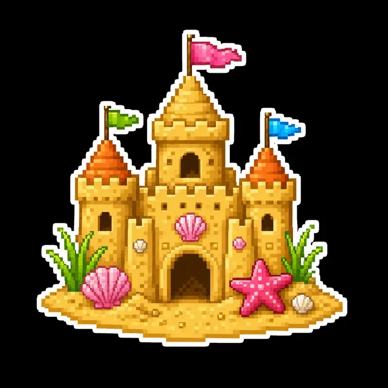 Plural: Pixel Art Sticker Design Summers