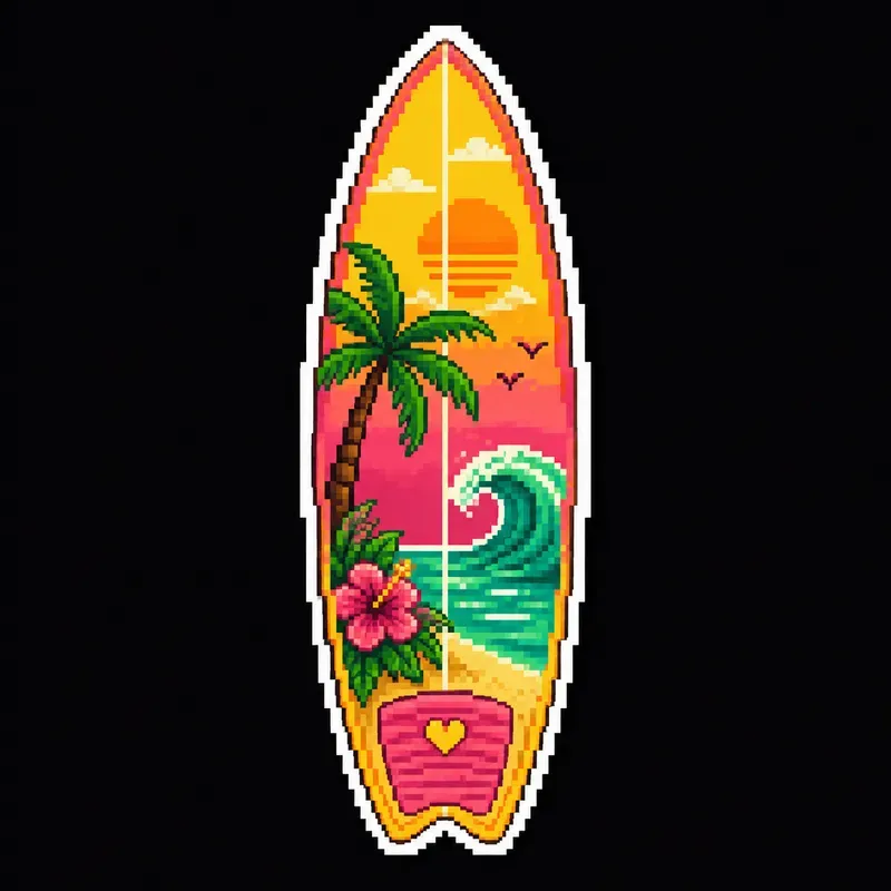 Plural: Pixel Art Sticker Design Summers