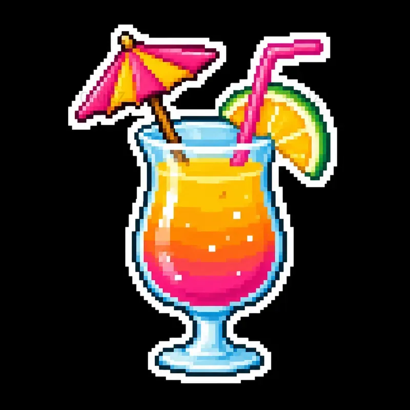 Plural: Pixel Art Sticker Design Summers