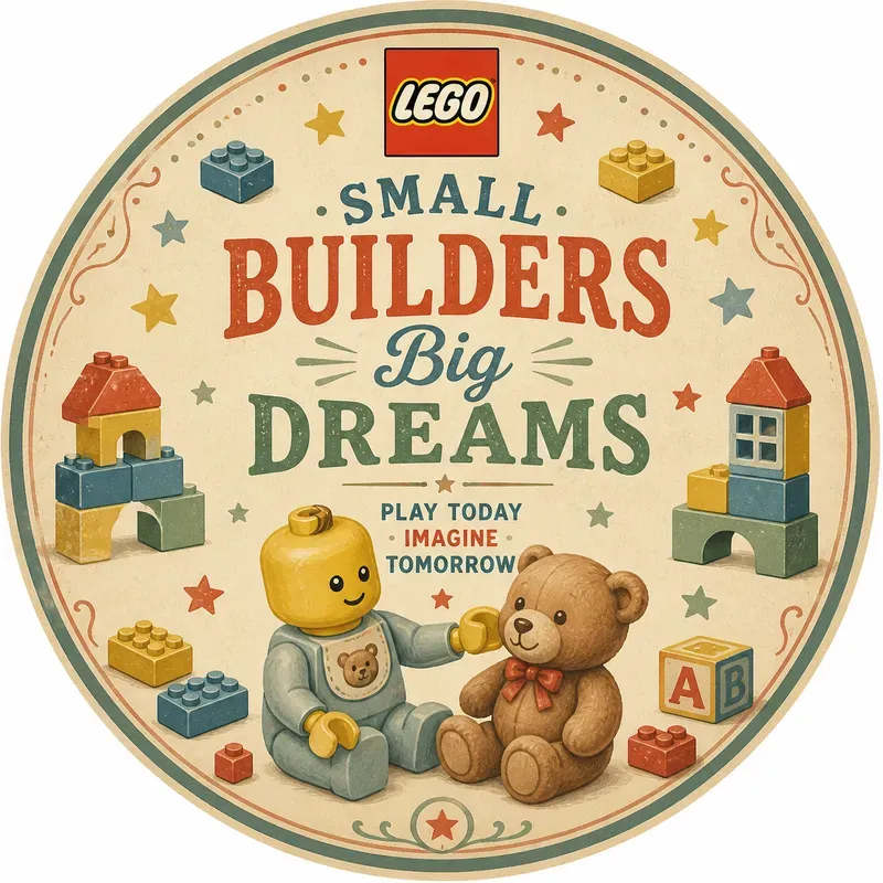 Vintage Lego Toy Label Art