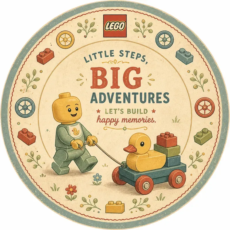 Vintage Lego Toy Label Art