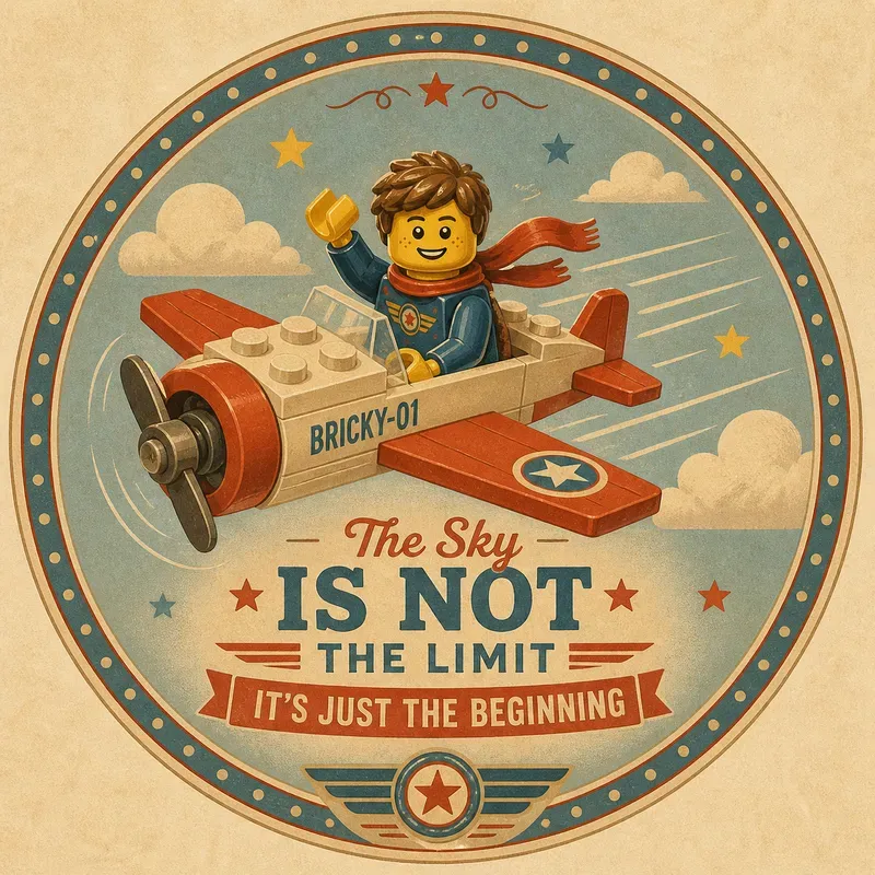 Vintage Lego Toy Label Art