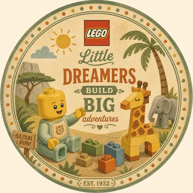 Vintage Lego Toy Label Art
