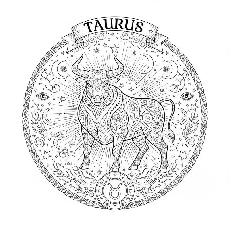 Zodiac Astrology Coloring Book Pages
