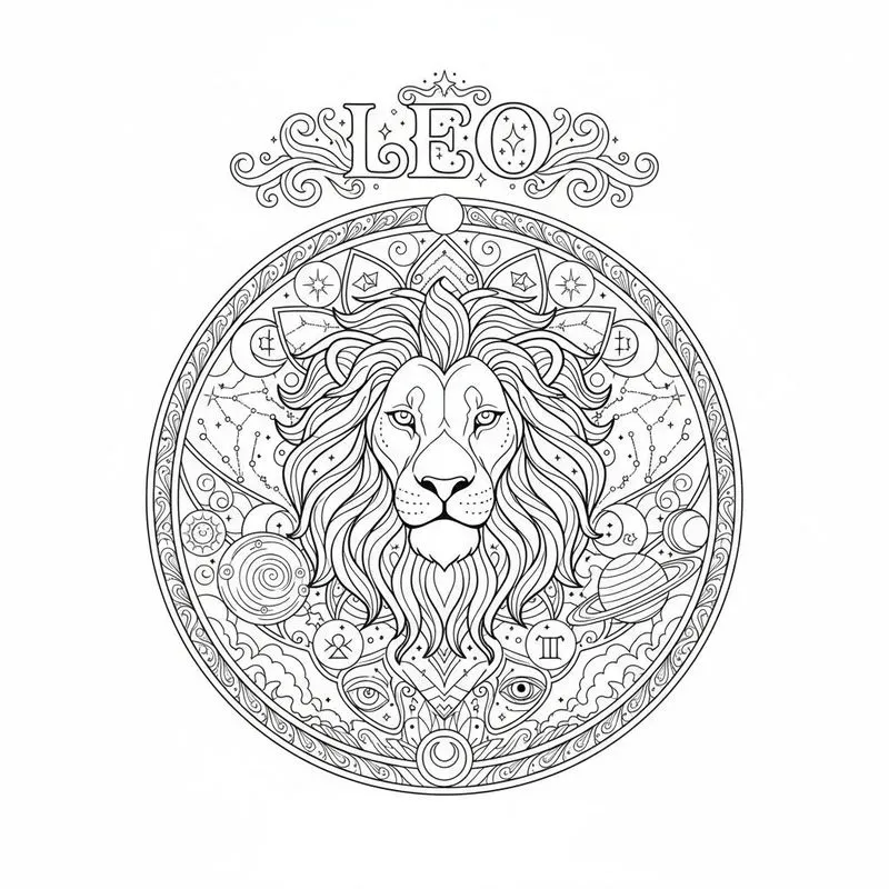 Zodiac Astrology Coloring Book Pages