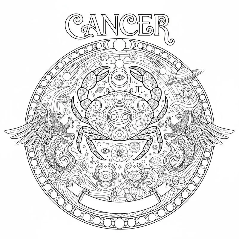 Zodiac Astrology Coloring Book Pages